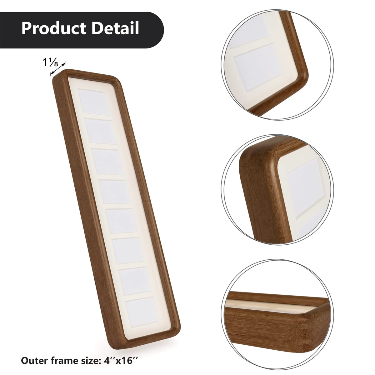 Hans frame showing shatter-resistant glass protects treasured images.