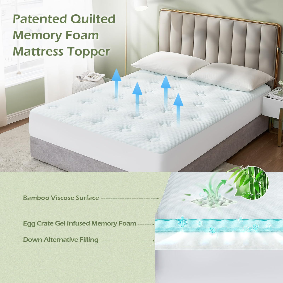 Hansleep bamboo viscose surface demonstrates breathable fabric that wicks moisture