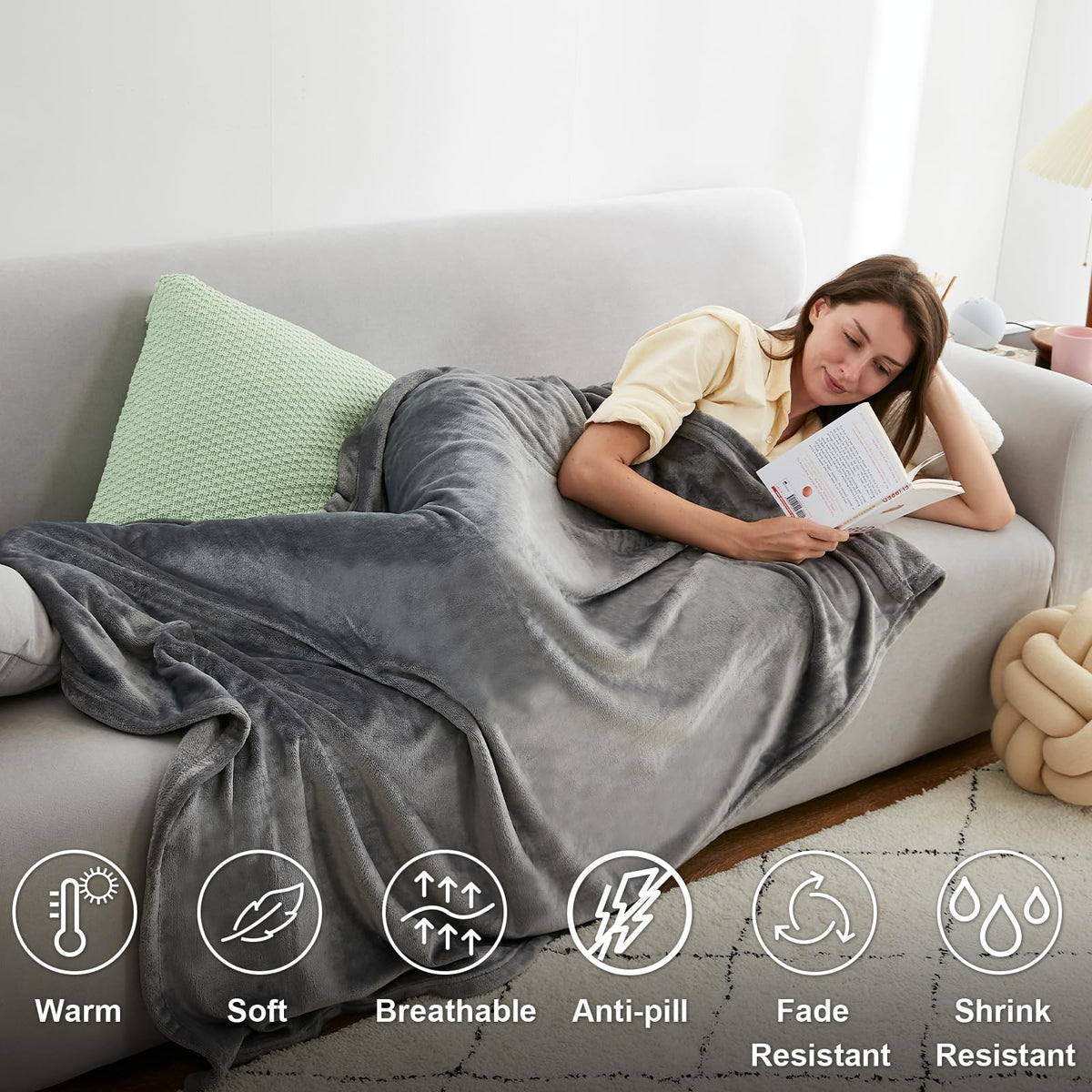 Hansleep blanket outdoors during camping, lightweight warmth for cool evenings