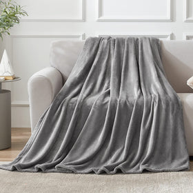 Hansleep blanket care steps showing machine wash and tumble dry