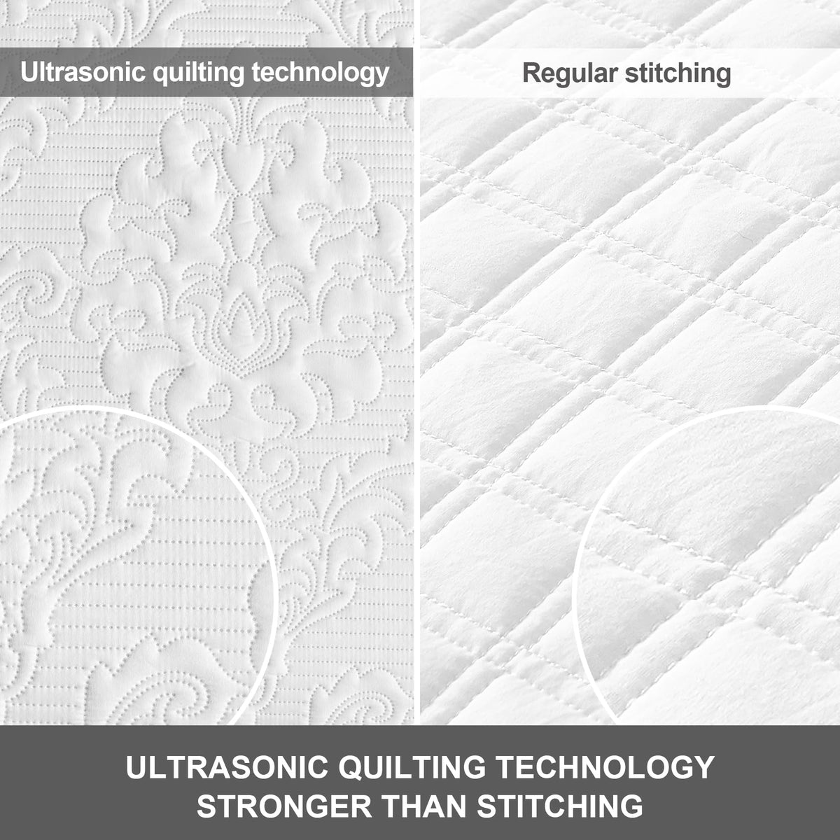Hansleep stitched edges detail ensures durability and long-lasting use