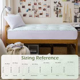 Dorm room setup with Hansleep Twin XL mattress topper for versatile use