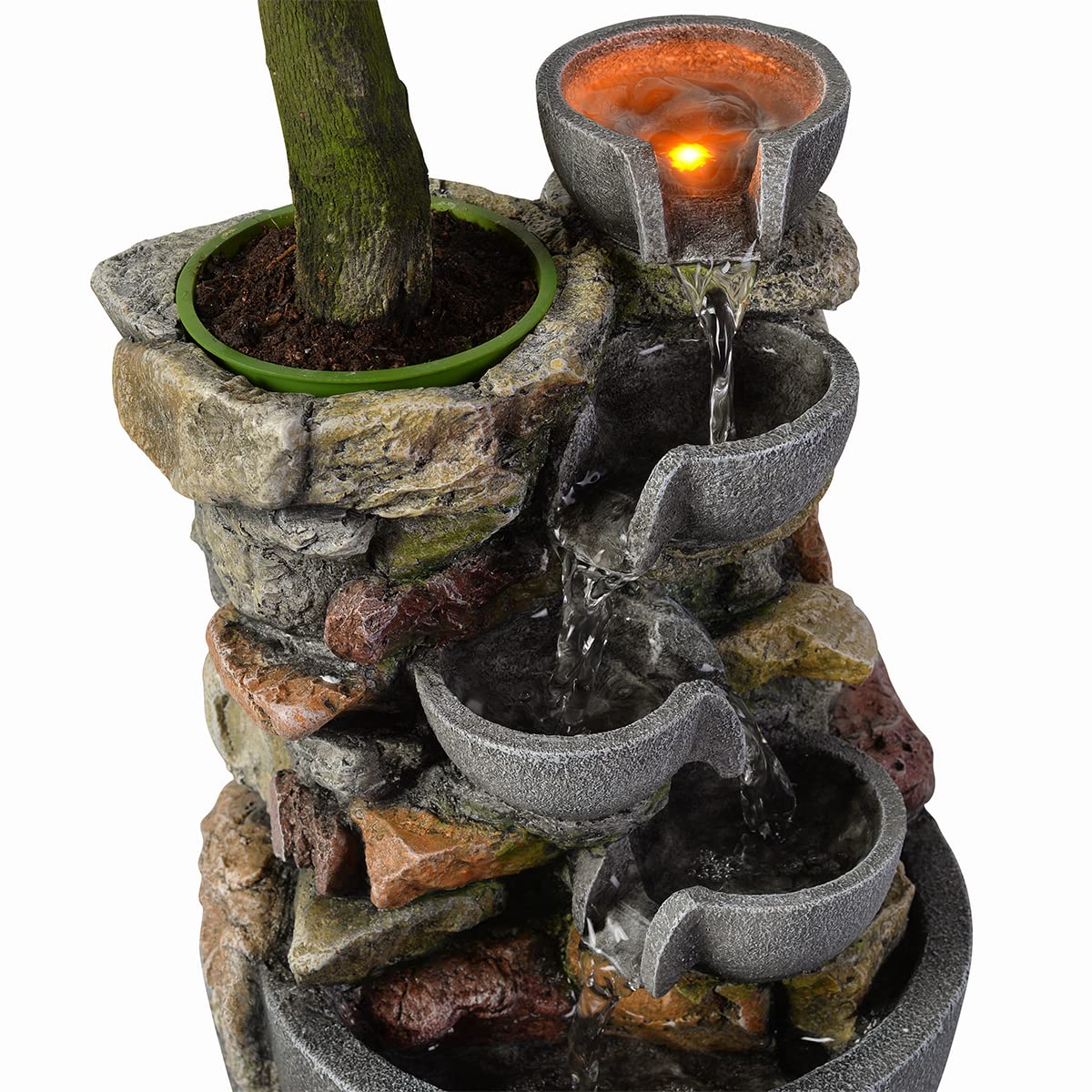 Haobos indoor fountain creates a serene zen atmosphere for home or office