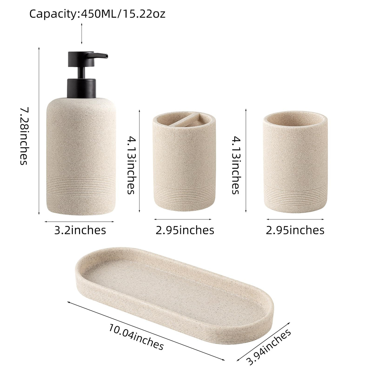 Haocoott bathroom set tumbler versatile cup for toothpaste or makeup brushes
