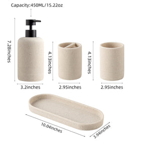 Haocoott bathroom set tumbler versatile cup for toothpaste or makeup brushes