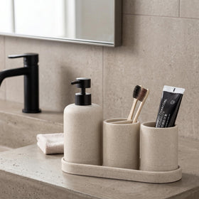 Haocoott bathroom set vanity tray neatly holds small items for stylish vanity organization