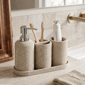 Haocoott soap dispenser 300ml with smooth resin finish, easy to refill and clean.