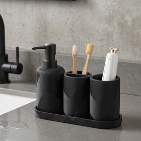 Haocoott soap dispenser 300ml with matte black finish for easy soap access