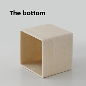 Haocoott beige tissue box cover on office desk for clean organization