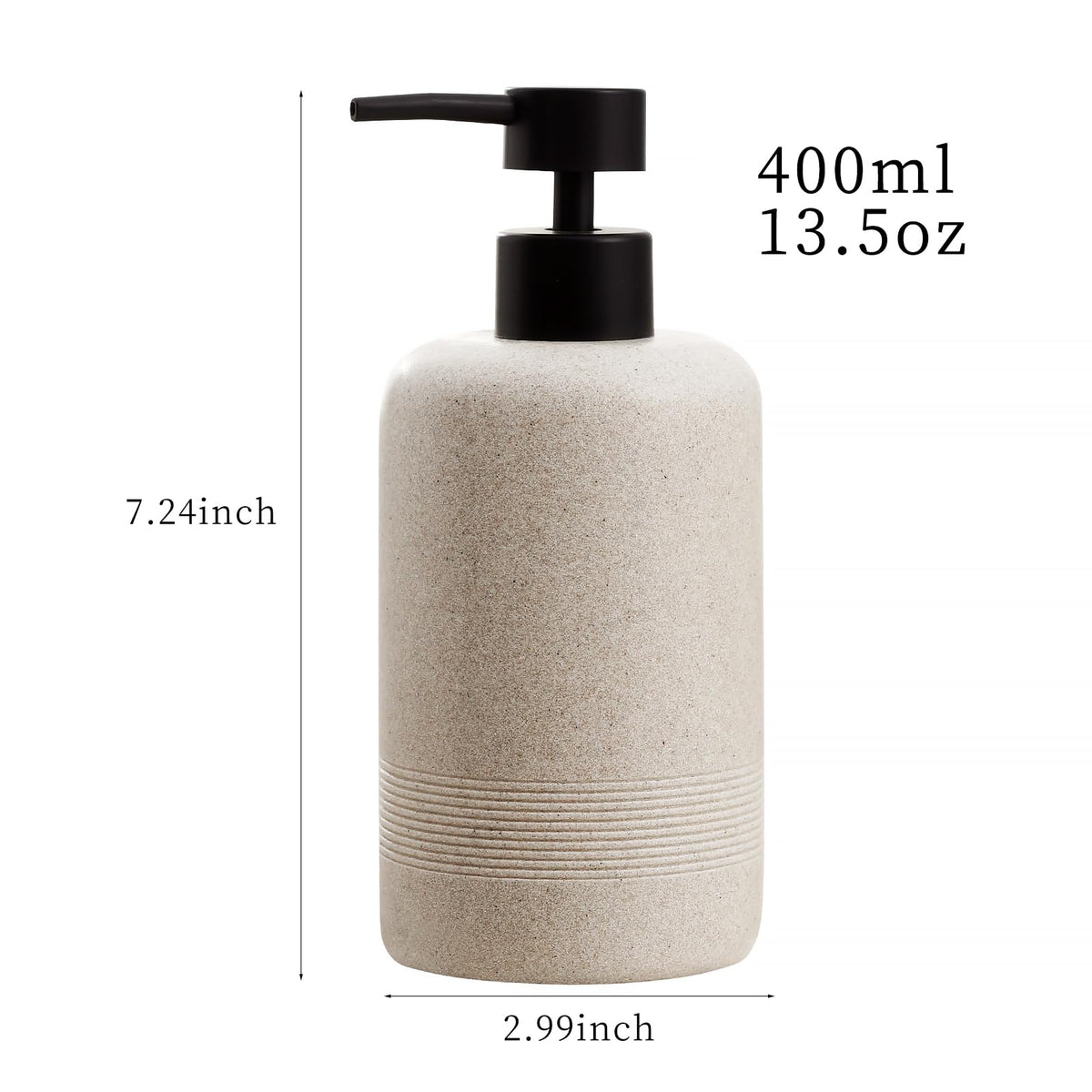Haocoott travertine-like finish on the beige dispenser adds premium style.