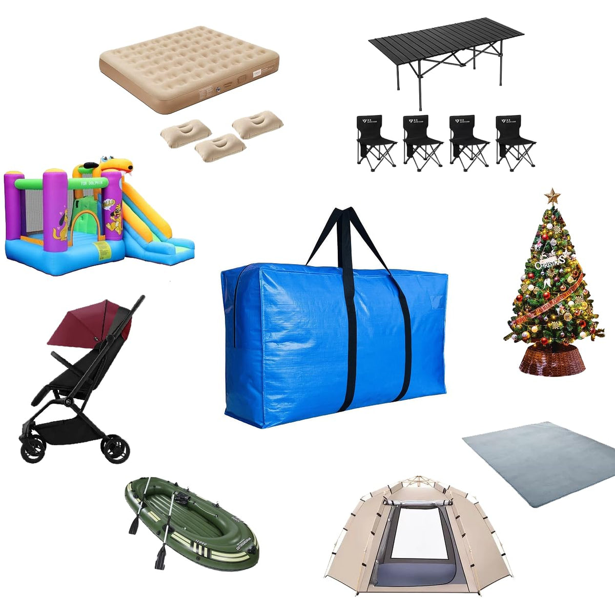 HaoHakka Christmas tree and decor storage ideal for seasonal organization.