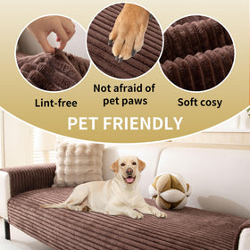 HAOMAIJIA faux-fur texture adds cozy, stylish look while protecting surfaces.