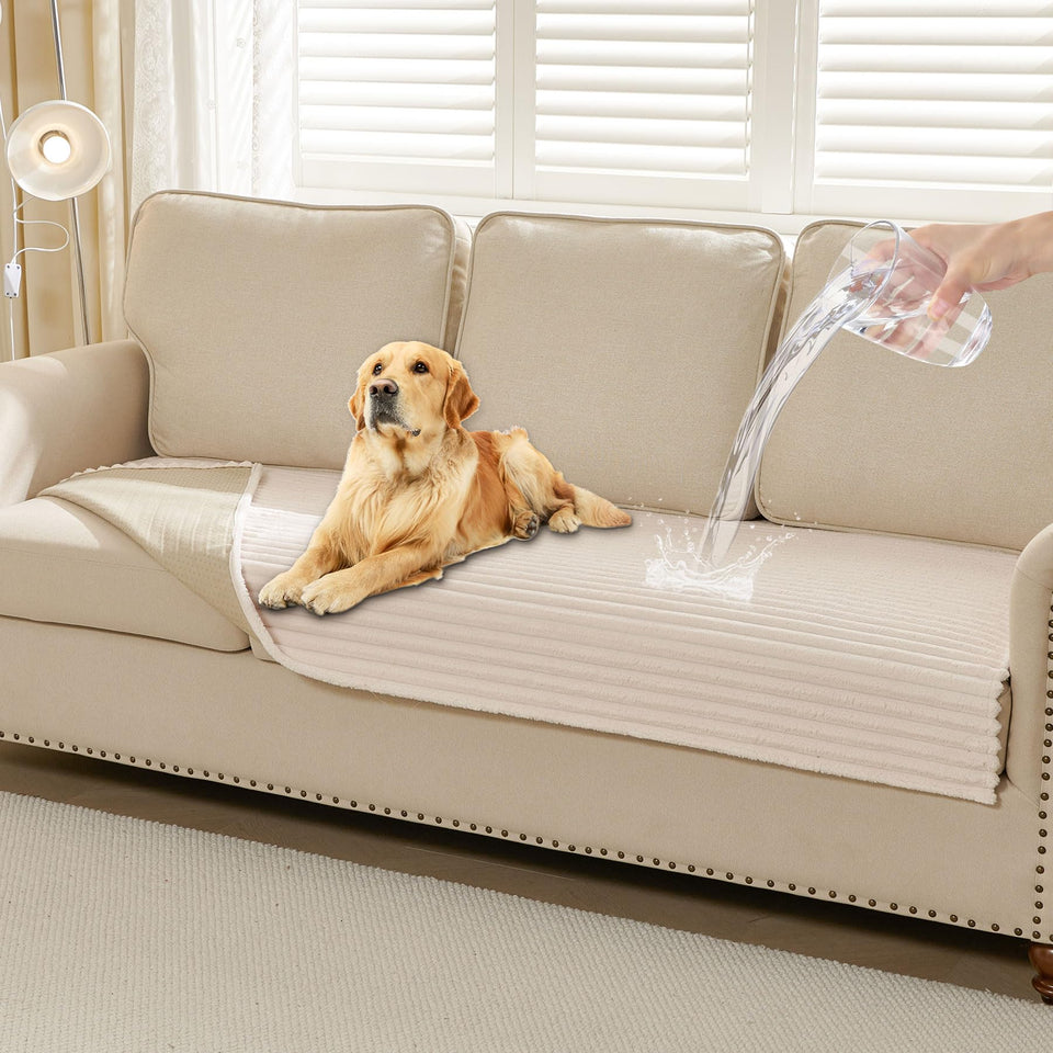 HAOMAIJIA waterproof couch cover protects sofas from spills and pet messes