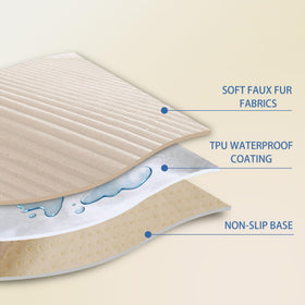 HAOMAIJIA non-slip silicone backing prevents sliding on furniture