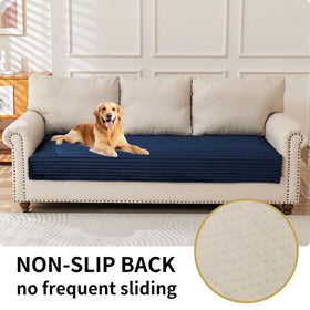 HAOMAIJIA waterproof couch cover side view on sofa in navy