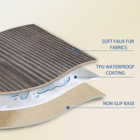 HAOMAIJIA anti-slip backing couch cover keeps the protector in place during play.