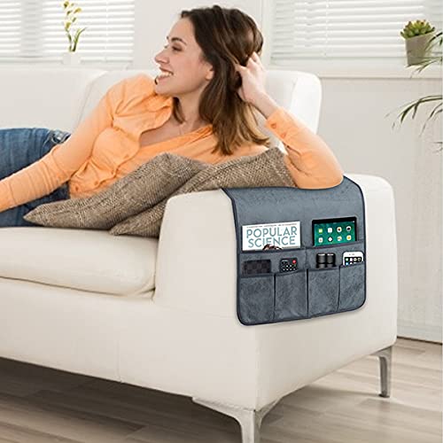 HAOMAIJIA armrest organizer non-slip bottom ensures stays in place on any sofa.