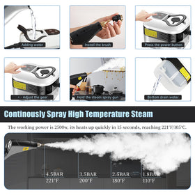Haosidsn steam cleaner 1200ml top-fill tank for longer sessions.