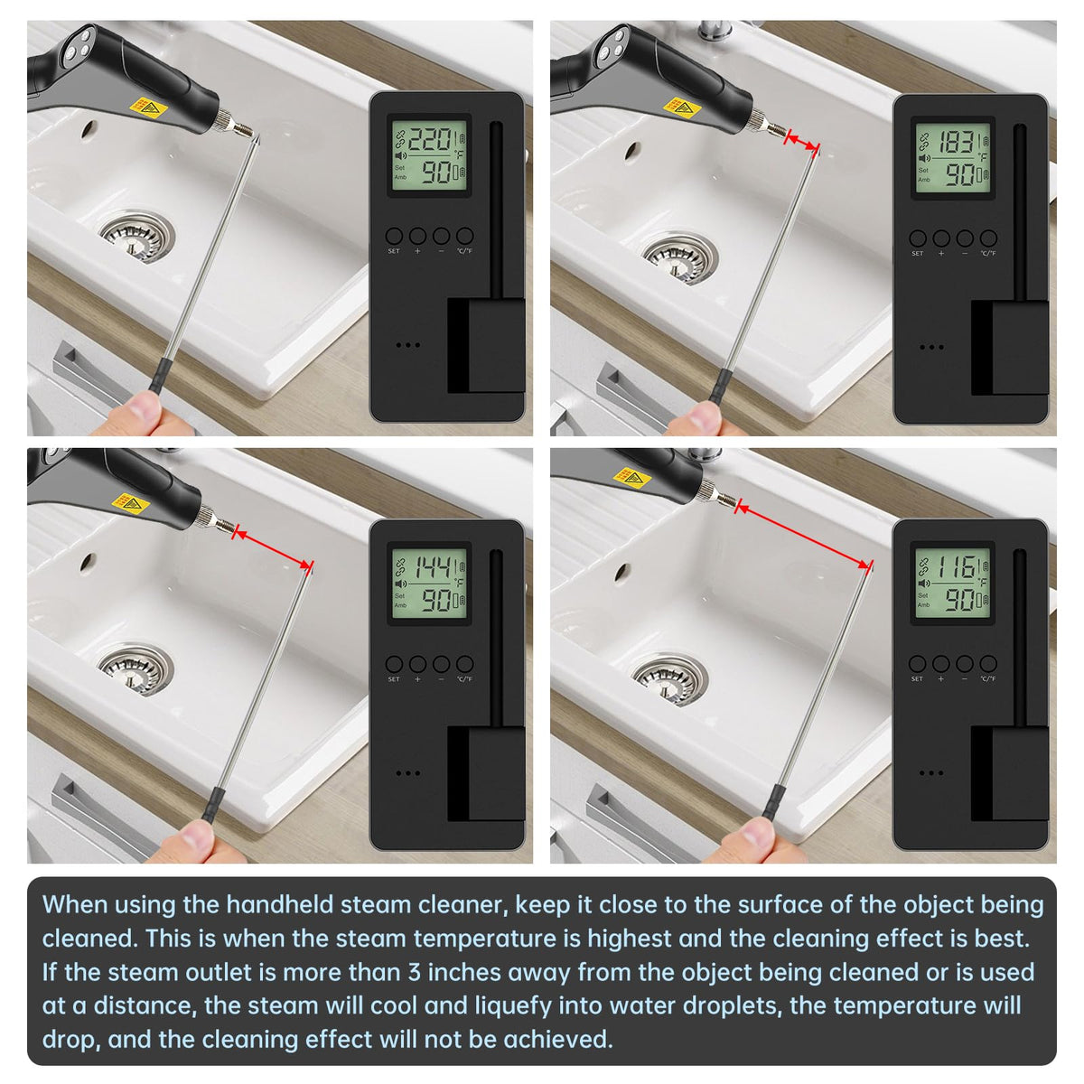 Haosidsn steam cleaner 6-level control enables tailored cleaning.