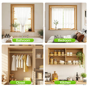 HAOYUNTE 2-pack curtain rods offering flexible hanging options