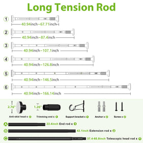 HAOYUNTE multi-scene curtain rod suitable for patio, bathroom, and more.