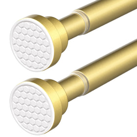 HAOYUNTE tension rod 28-48 inch gold finish for no-drill mounting