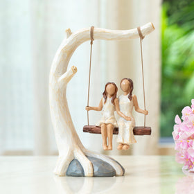 Close-up of hand-painted details on the HAPFULLING figurine highlighting craftsmanship.