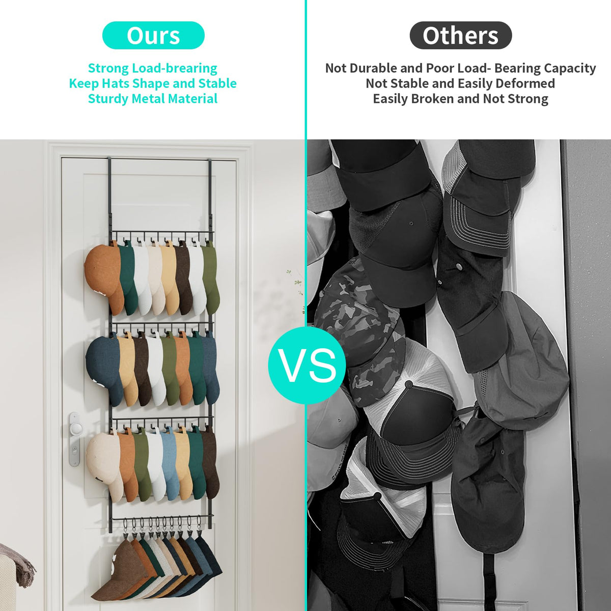 HapiRm movable clips adapt hats and scarves for flexible organization.