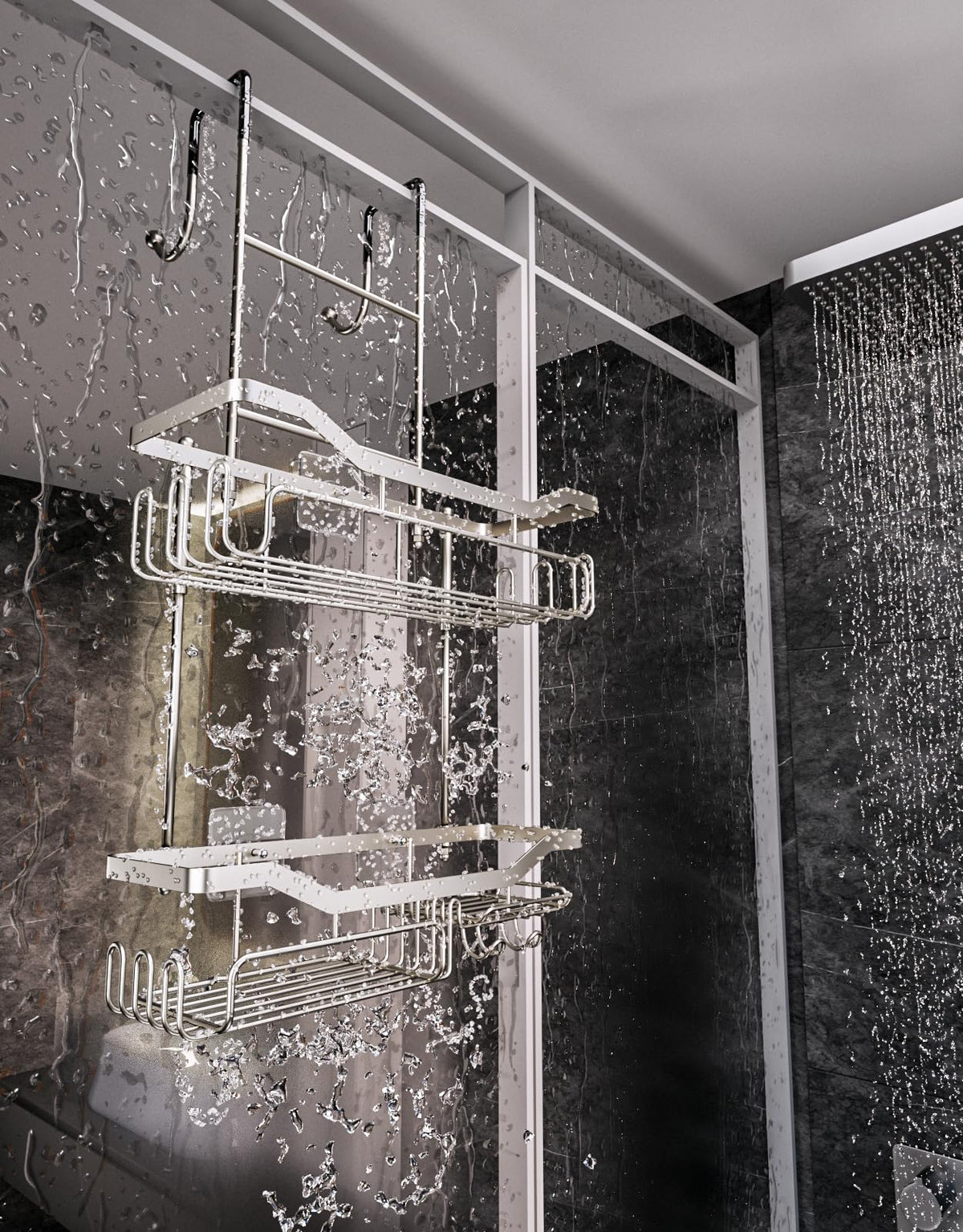 HapiRm 14 hooks provide versatile space for towels and razors