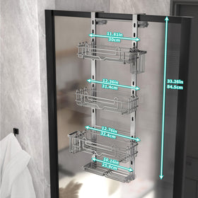 HapiRm 4-tier design adds ample storage for daily shower products.