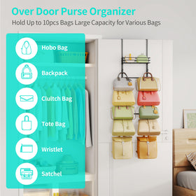 HapiRm bag rack top basket displays wallets and sunglasses at a glance.