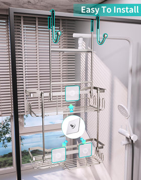 HapiRm curved design frame allows easy access to short bath products