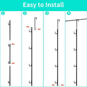 Easy, tool-free assembly means quick setup on any door.