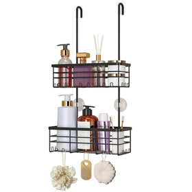 HapiRm hanging shower caddy organization keeps toiletries neatly stored and within reach.