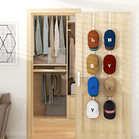 HapiRm hat rack eight-hook design enables quick access.