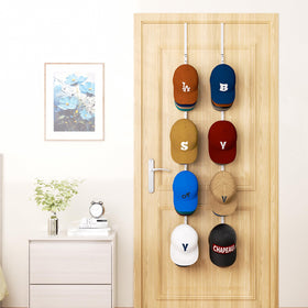HapiRm door-mount anti-swing design keeps hats in place.