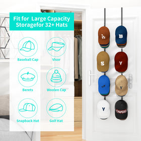 HapiRm four-tier hat storage neatly arranges caps and accessories.