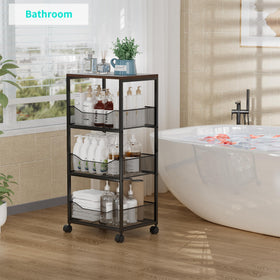 HapiRm versatile cart adapts as pantry, laundry, or office storage.