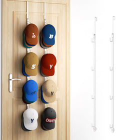 HapiRm over door hat rack two-pack front view for organized cap storage.