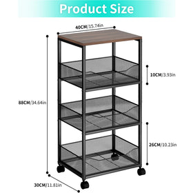 HapiRm rust-resistant finish protects the cart in busy kitchens.