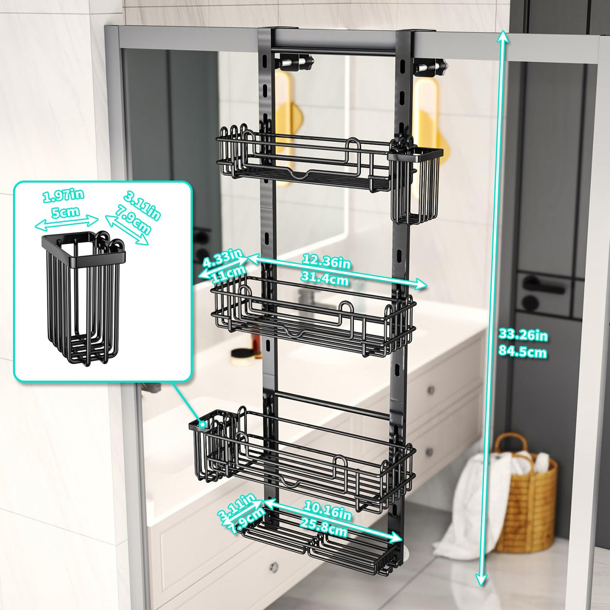 304 stainless steel HapiRm caddy resists rust in wet environments
