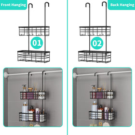 HapiRm stainless-steel shower shelves resist rust in wet bathroom environments.