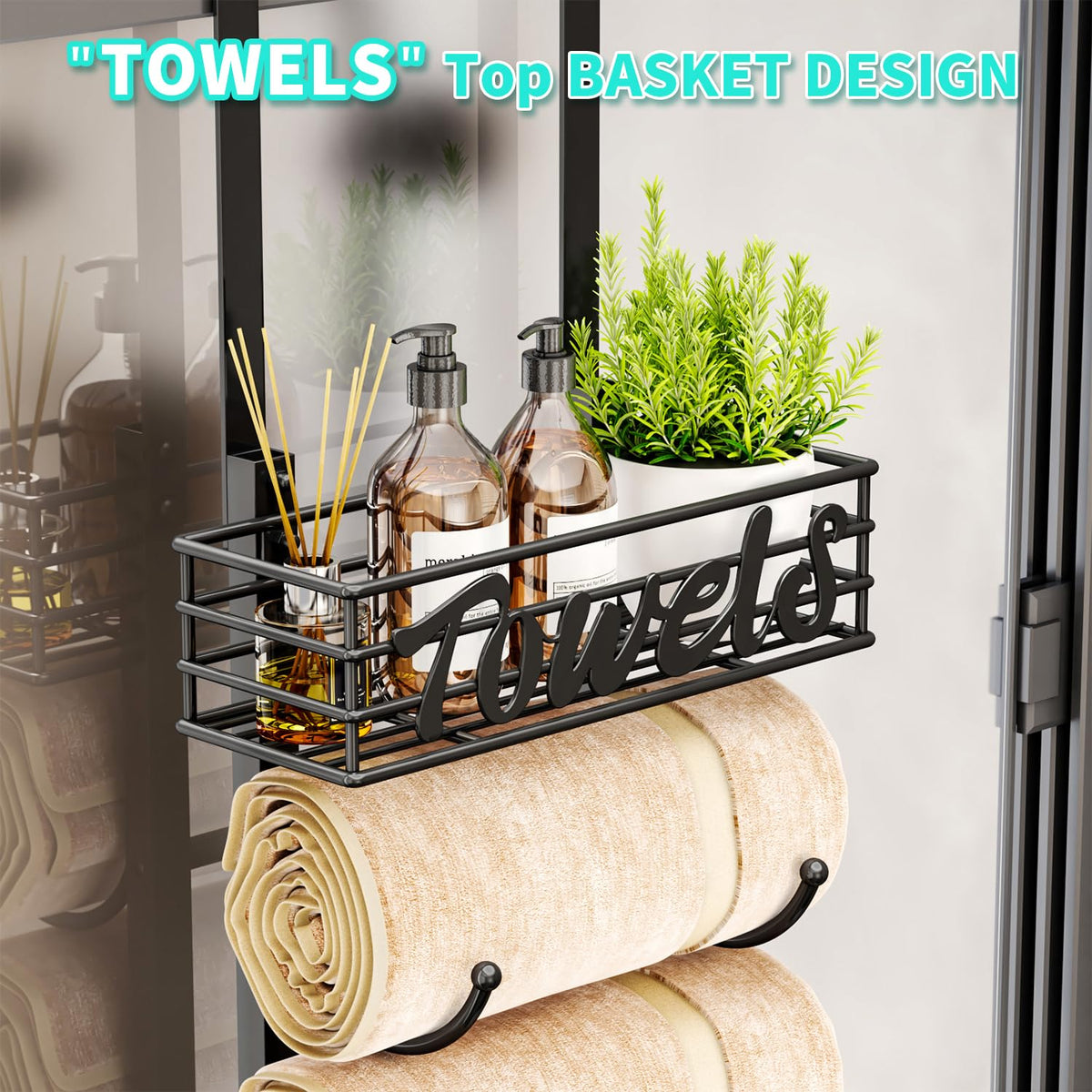 HapiRm top basket provides aromatherapy or decor storage on demand.