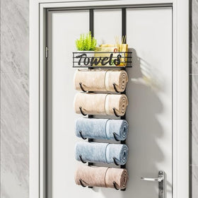 HapiRm wall-mount towel storage installed on the wall