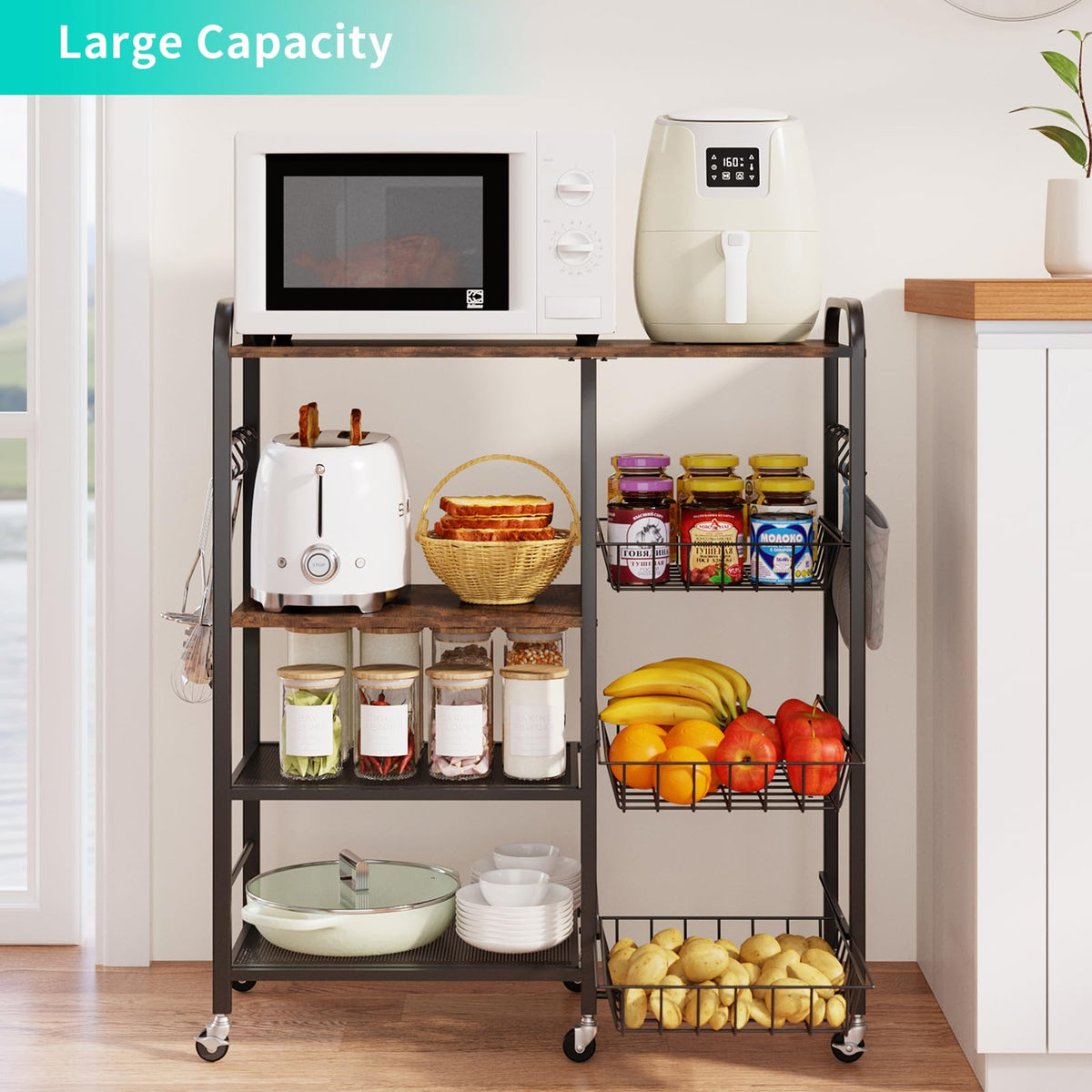 HapiRm cart bilateral partition highlight for organized storage and quick access.