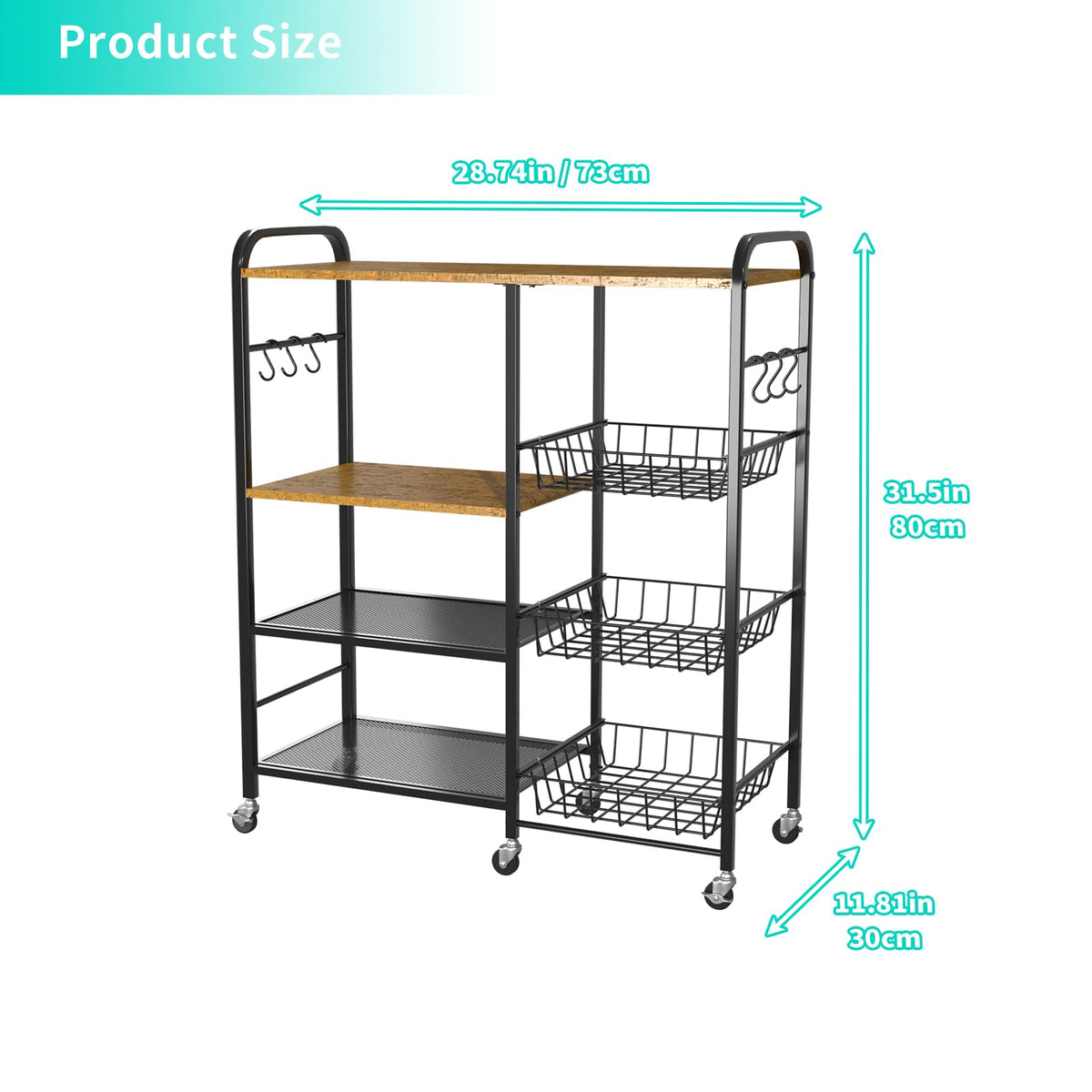HapiRm multi-use cart serves kitchen bar or office with versatile style.