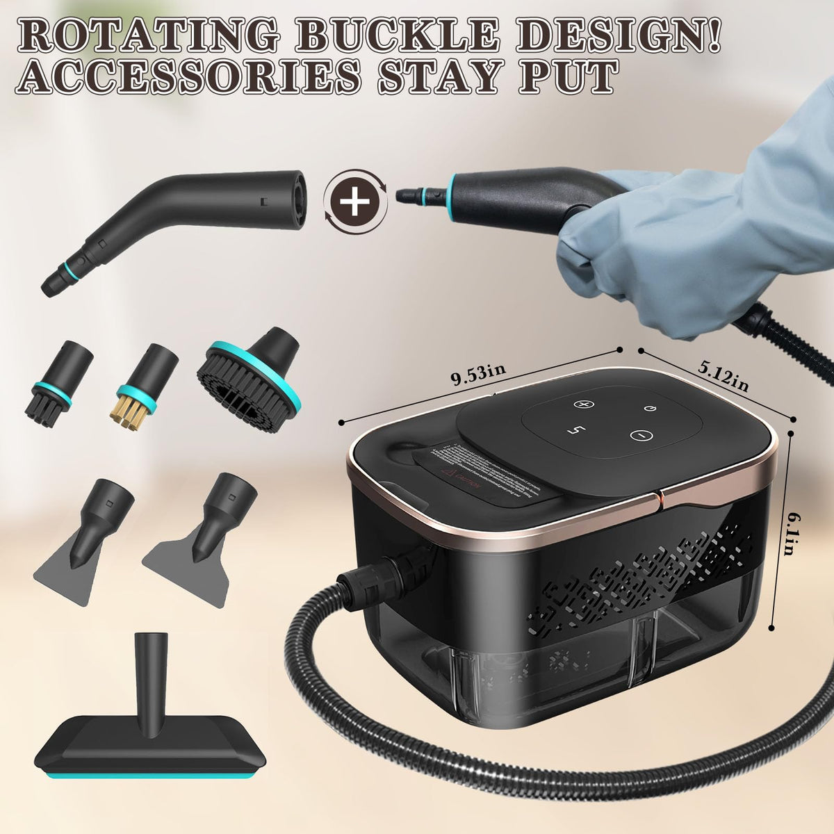 Happudeok Steam Cleaner living room cleaning delivers efficient floor and upholstery care