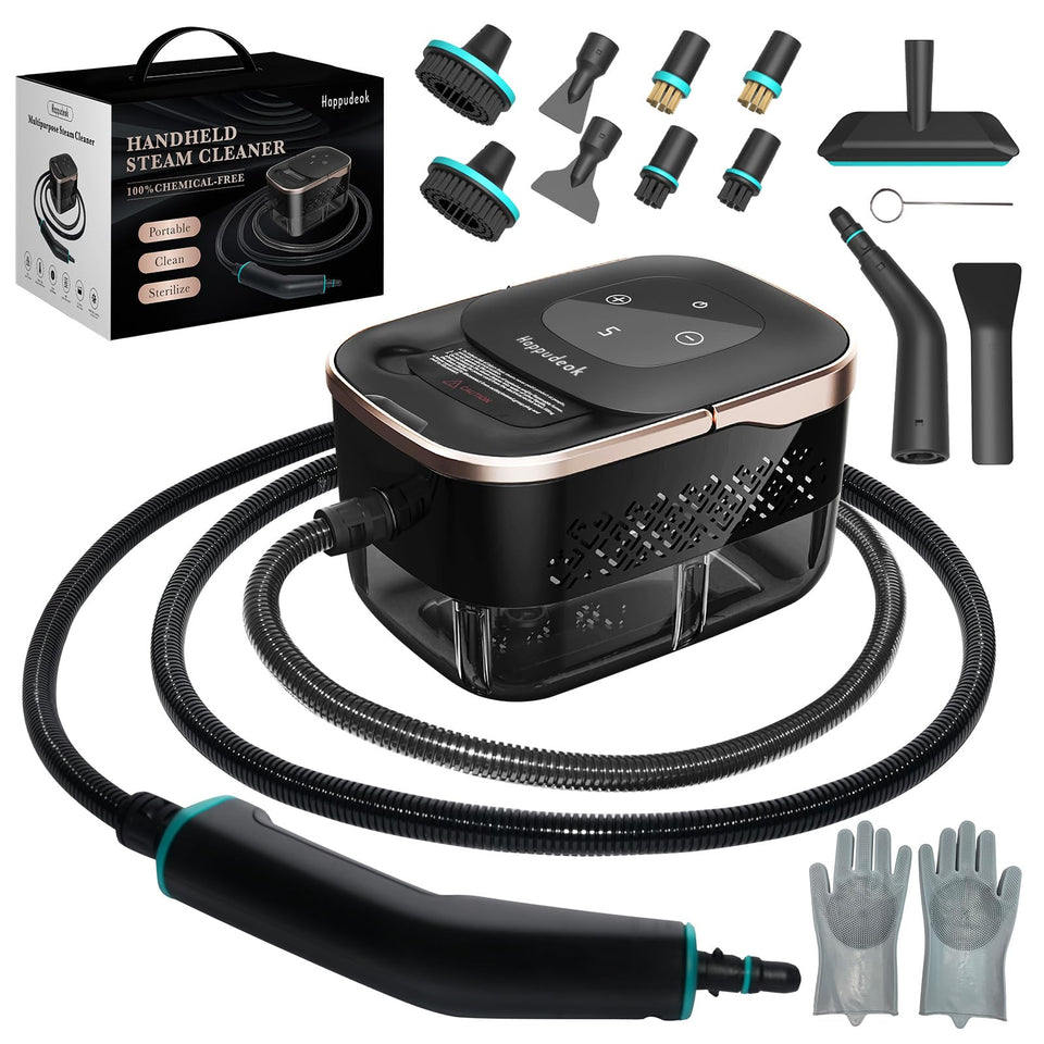 Happudeok Steam Cleaner quick heat up for fast cleaning on contact across surfaces