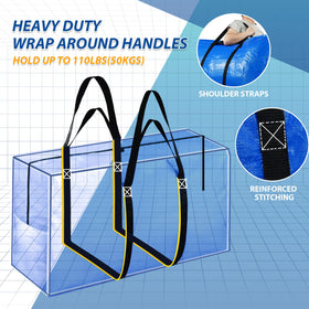 Happy Cheers extra-large storage bag zipper detail for secure, smooth loading.