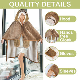 Happy Fuel Sloth blanket packaged as a ready gift for loved ones